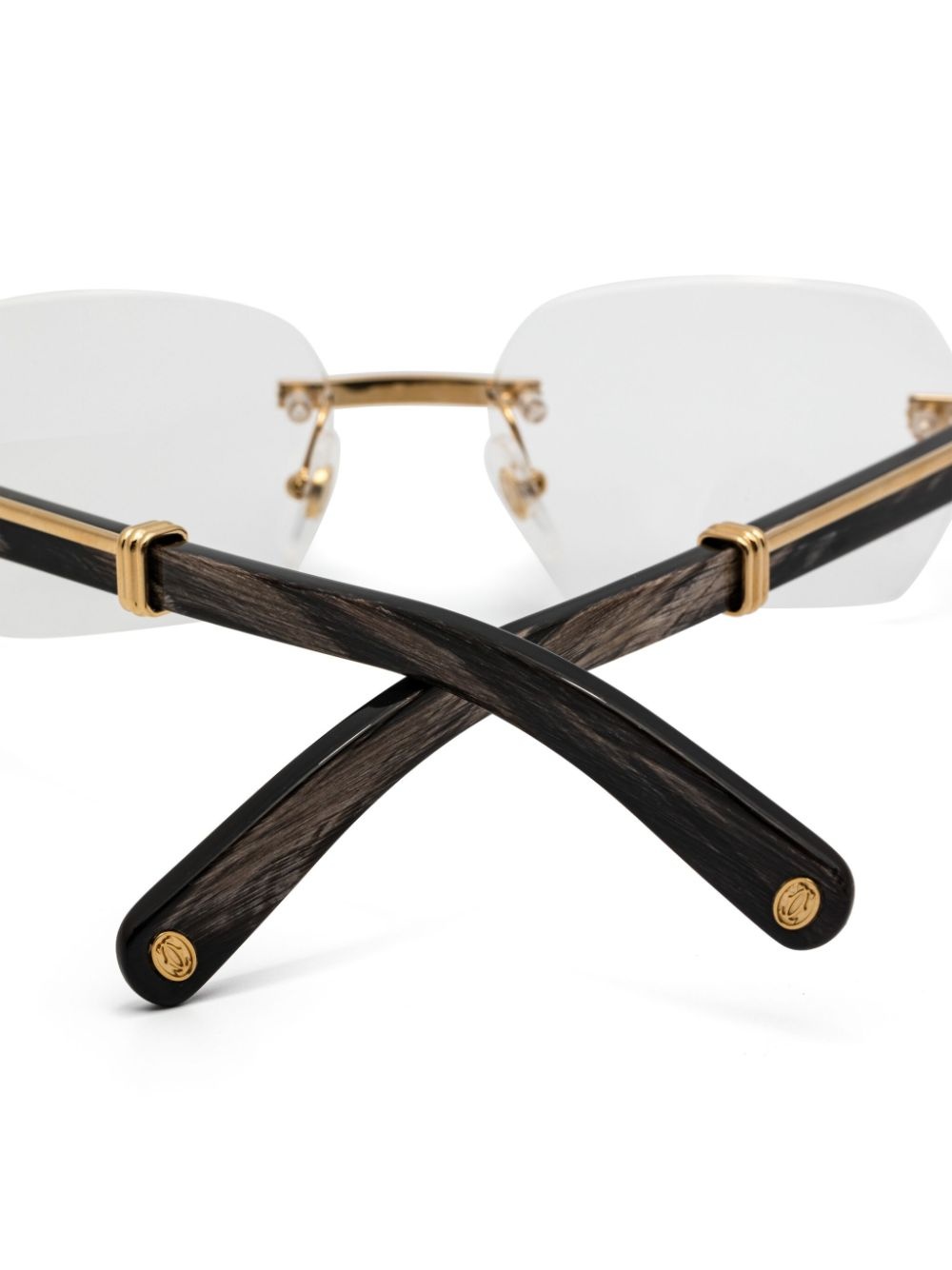 rectangle-frame rimless glasses - 3