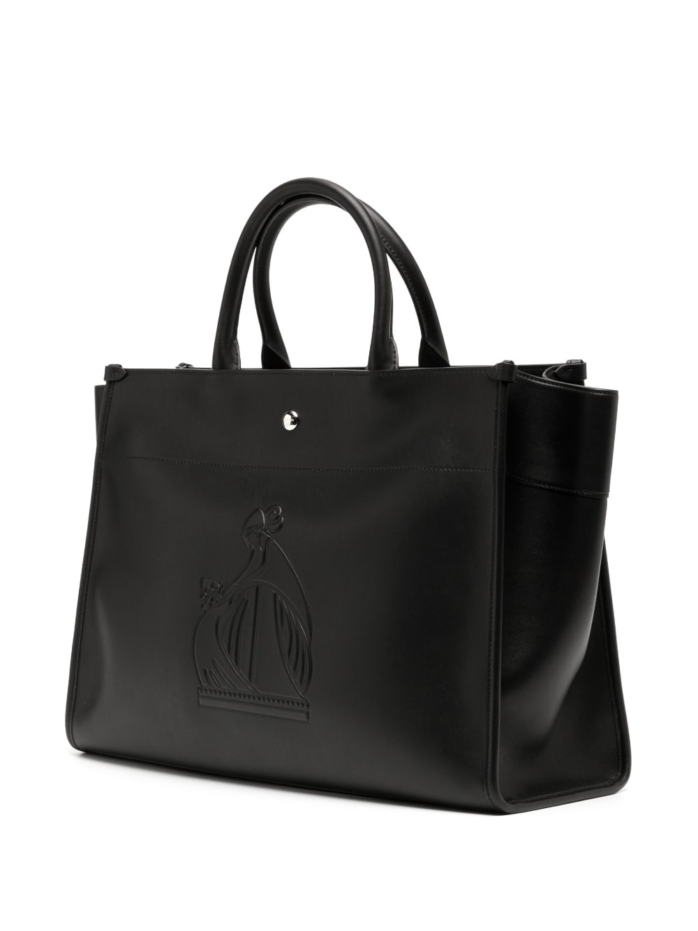 embossed-logo leather tote bag - 3