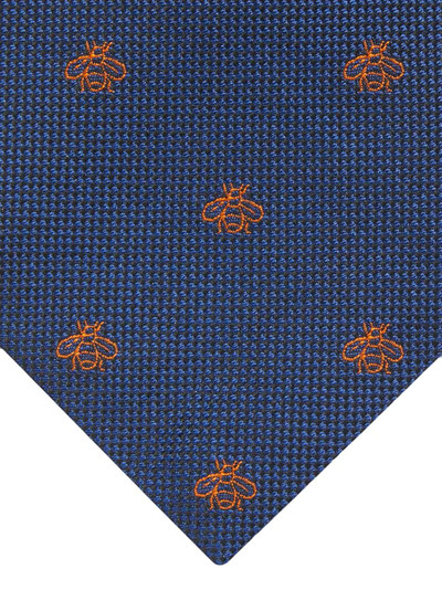 GUCCI jacquard bee motif tie outlook