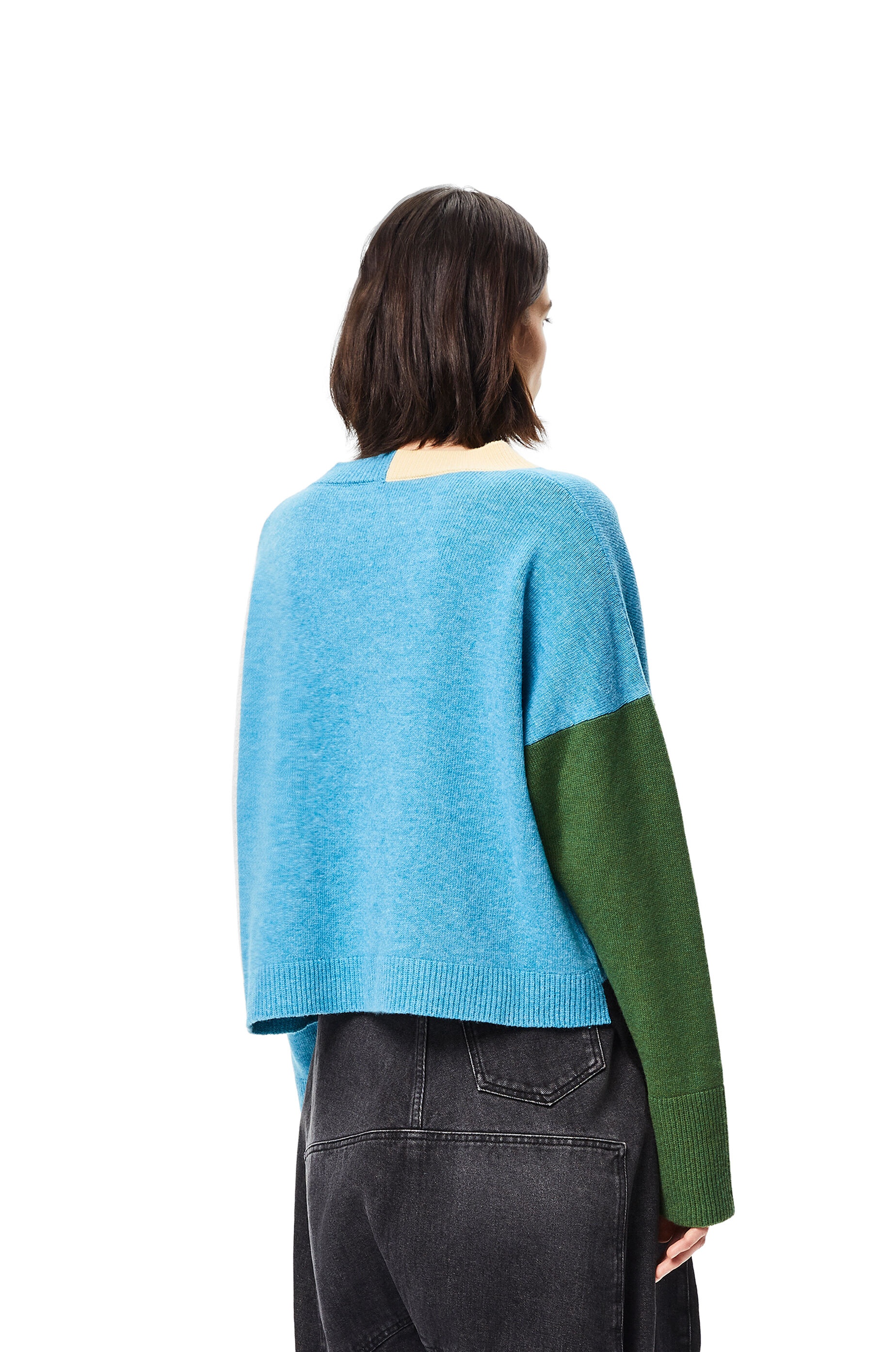 L.A. Series intarsia asymmetric sweater in wool - 4