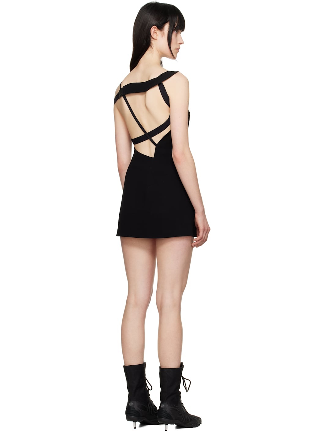 Black Halter Minidress - 3