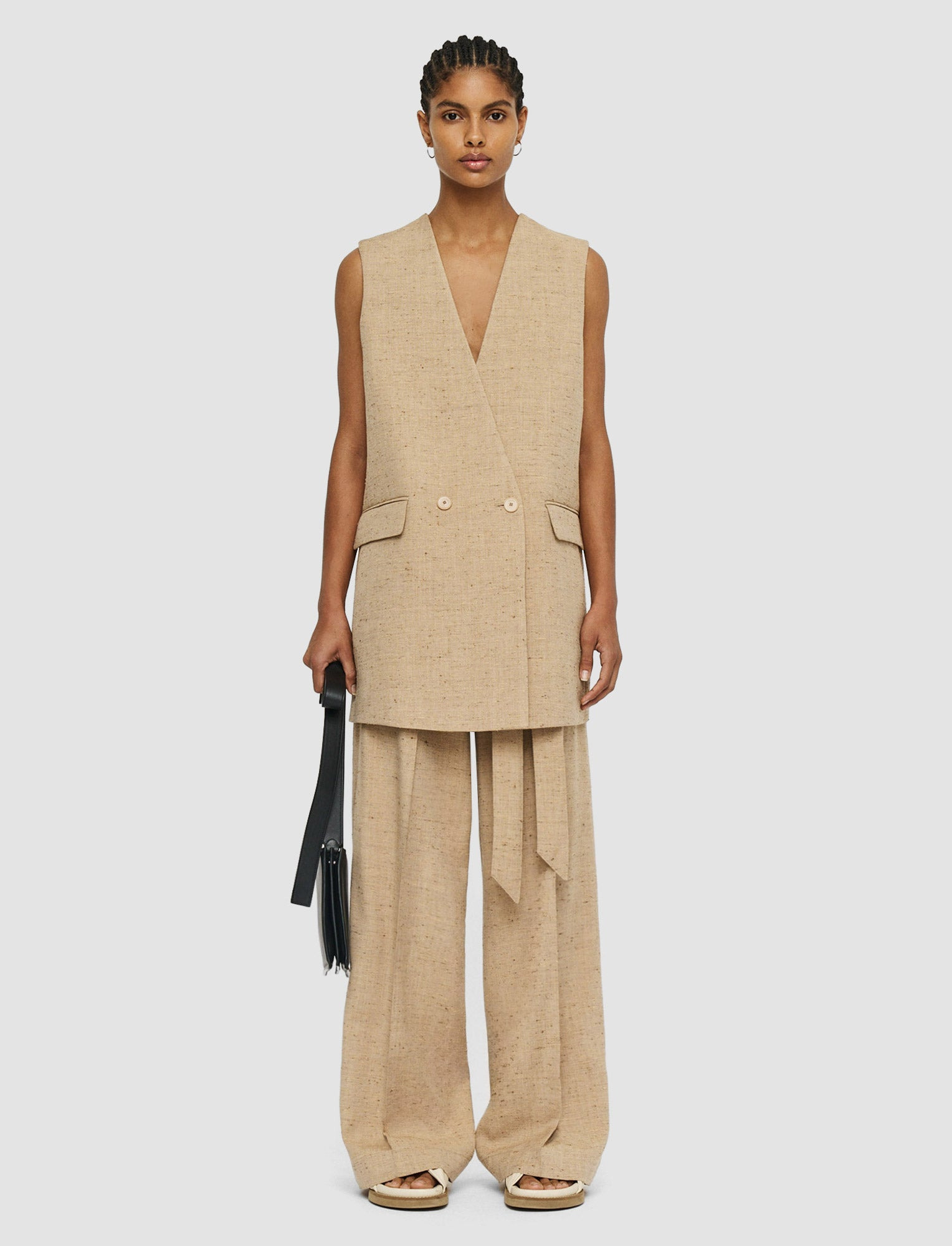 Speckled Silk Linen Arago Waistcoat - 2