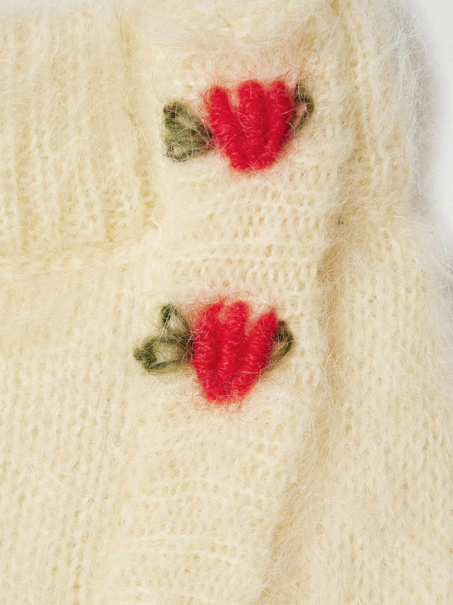 Wrap-effect embroidered mohair-blend mini skirt Yellow - 4