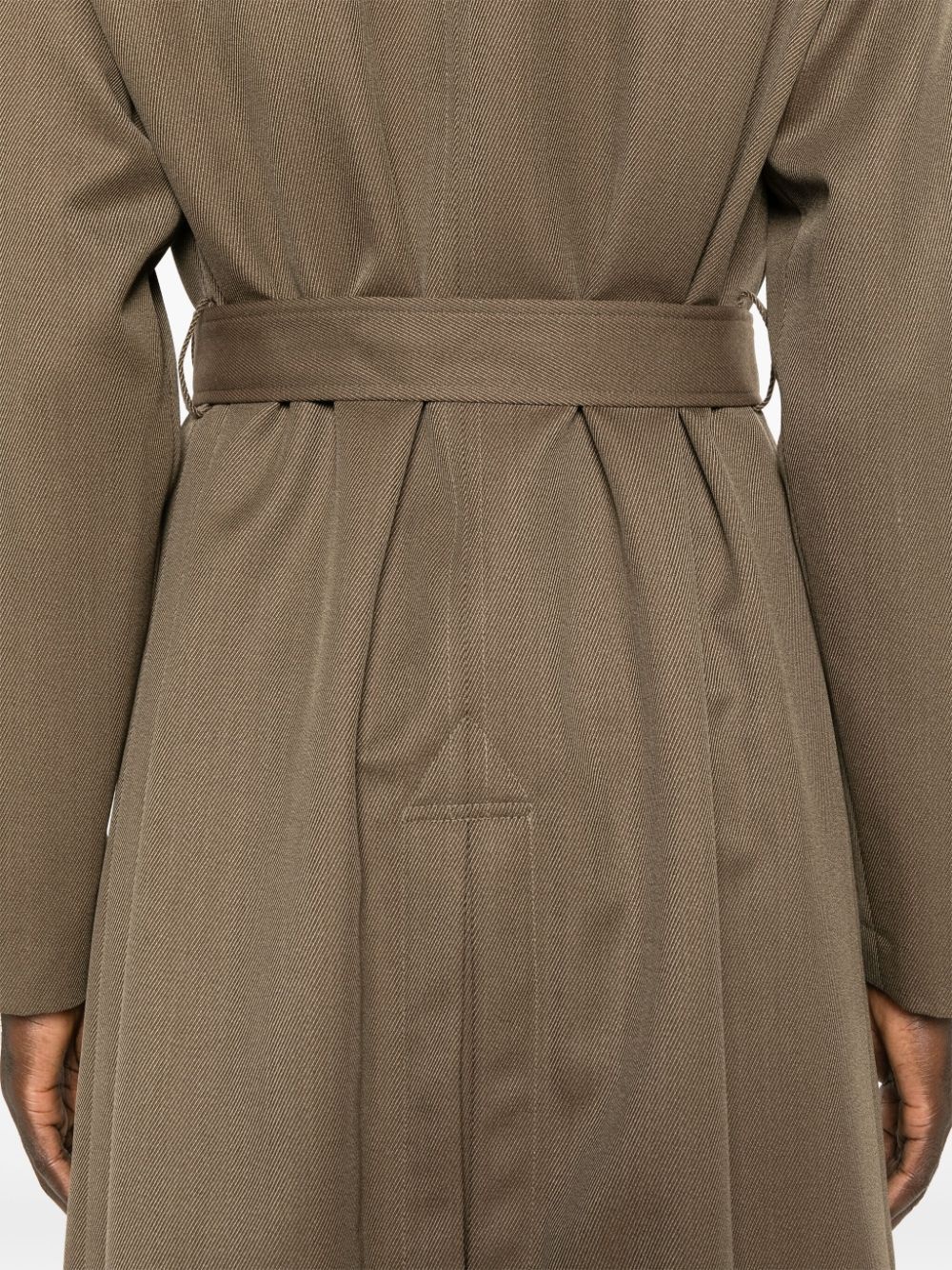 brooch-detail coat - 5