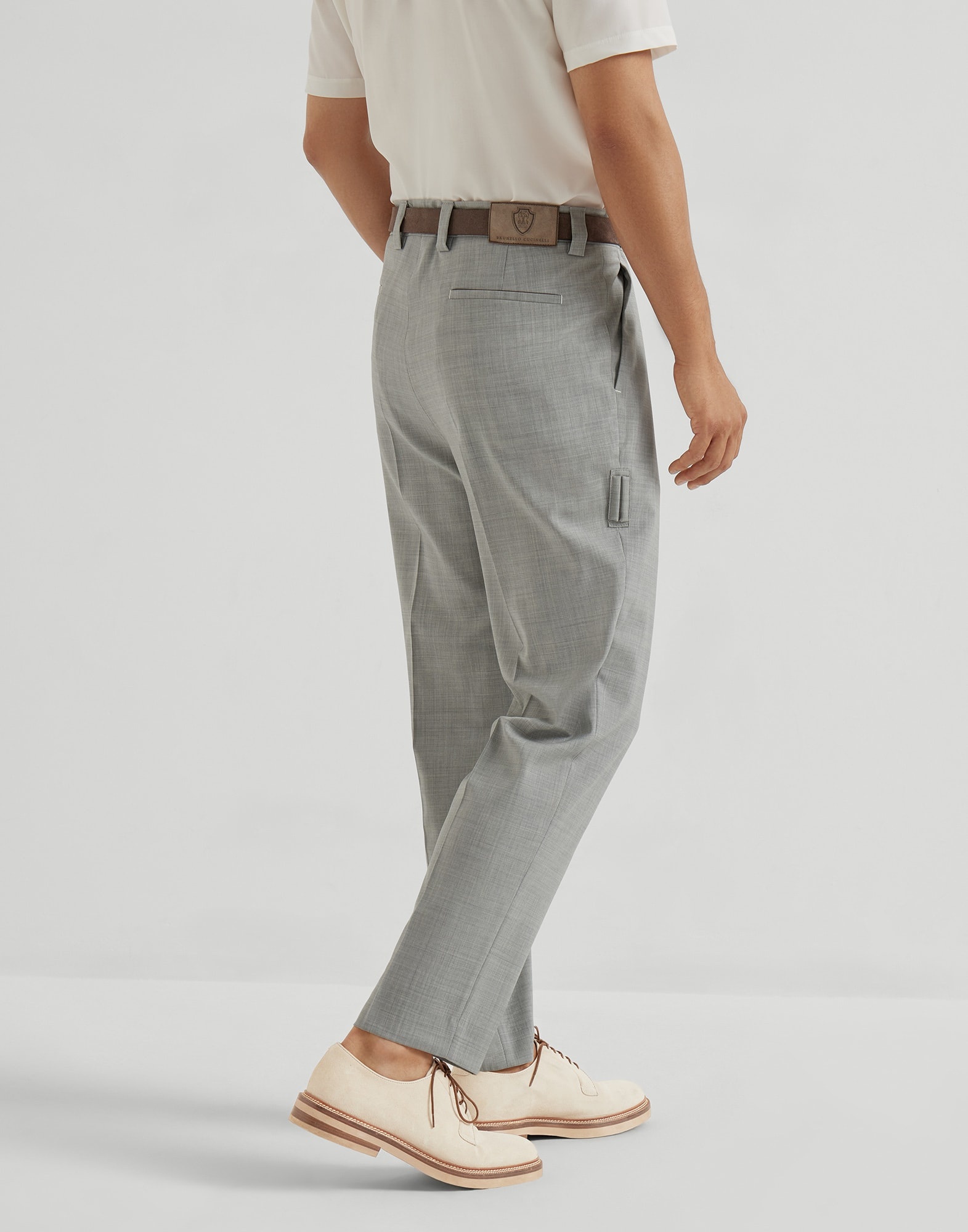 Virgin wool dynamic fresco trousers with tee holder - 2