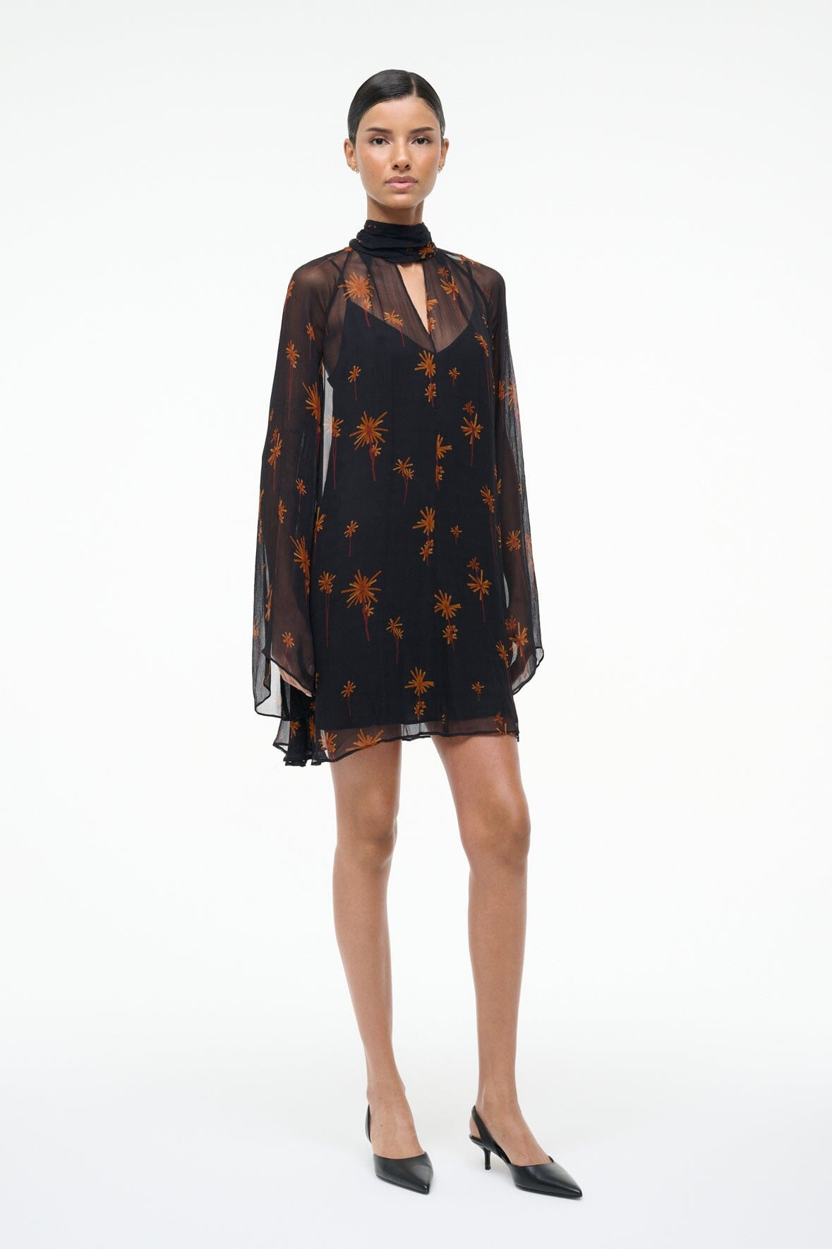 STAUD ESTHER MINI DRESS AUTUMN NIGHT - 4