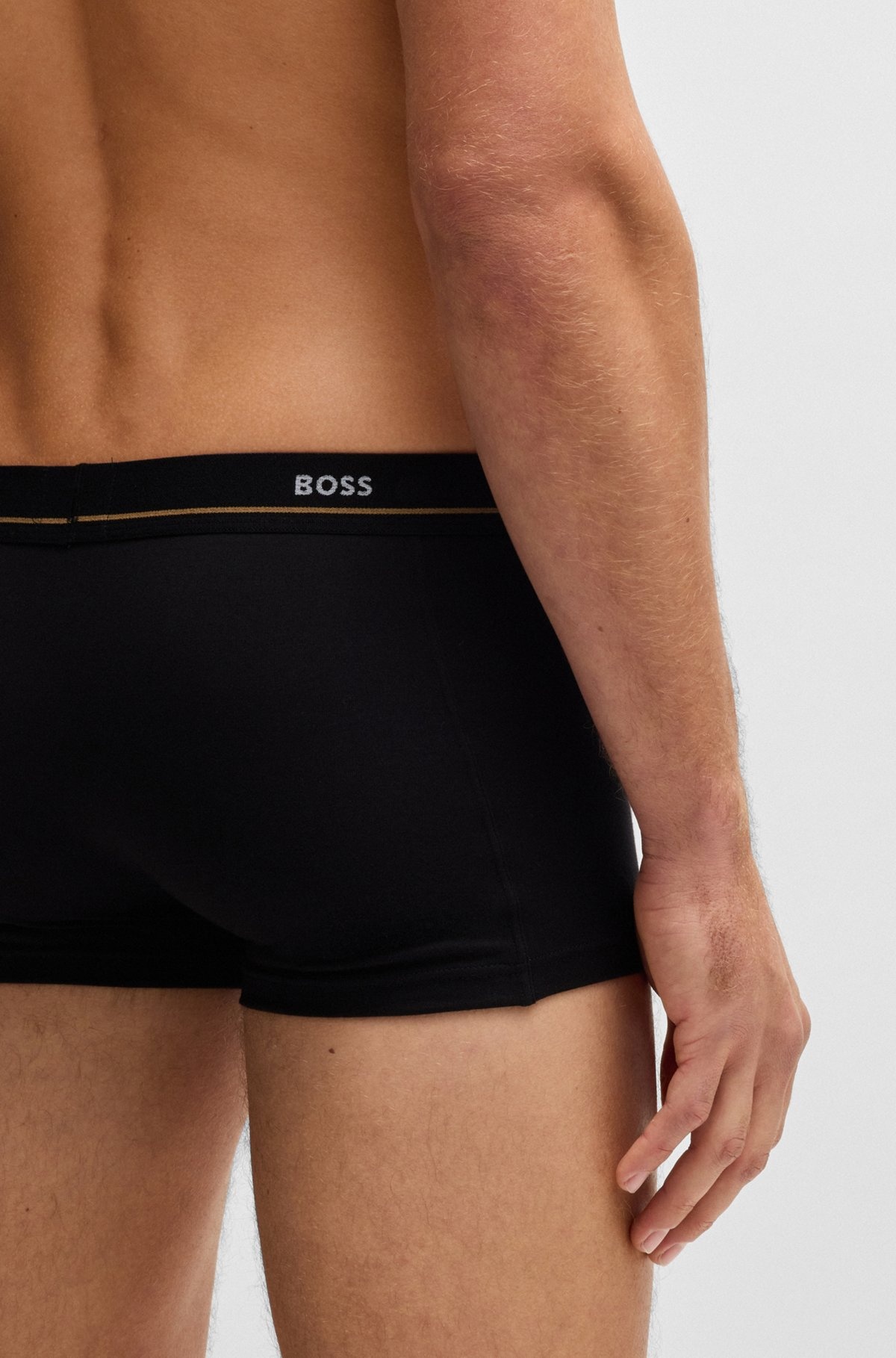 THREE-PACK OF STRETCH-COTTON TRUNKS WITH LOGO WAISTBANDS - 5