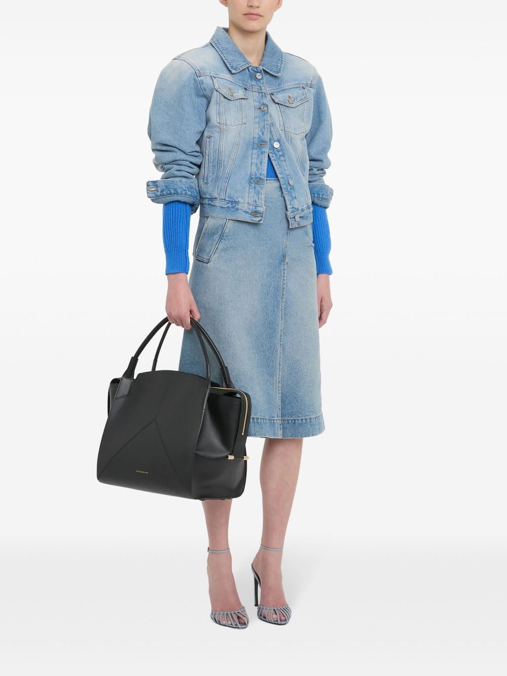 padded denim jacket - 3