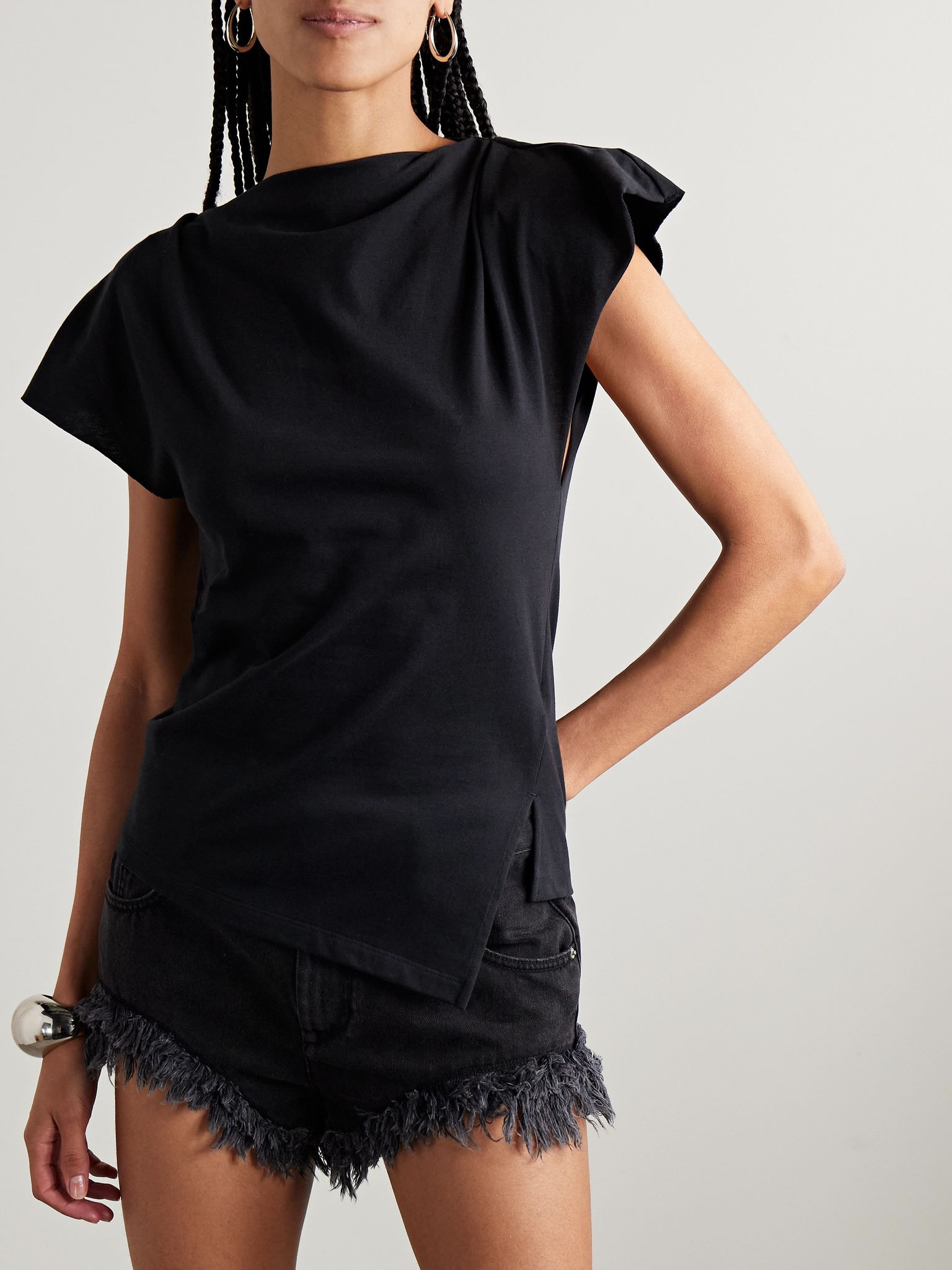 Sebani asymmetric cotton-jersey T-shirt - 3