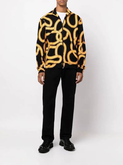 Marcelo Burlon County Of Milan snake-print zip-up jacket outlook