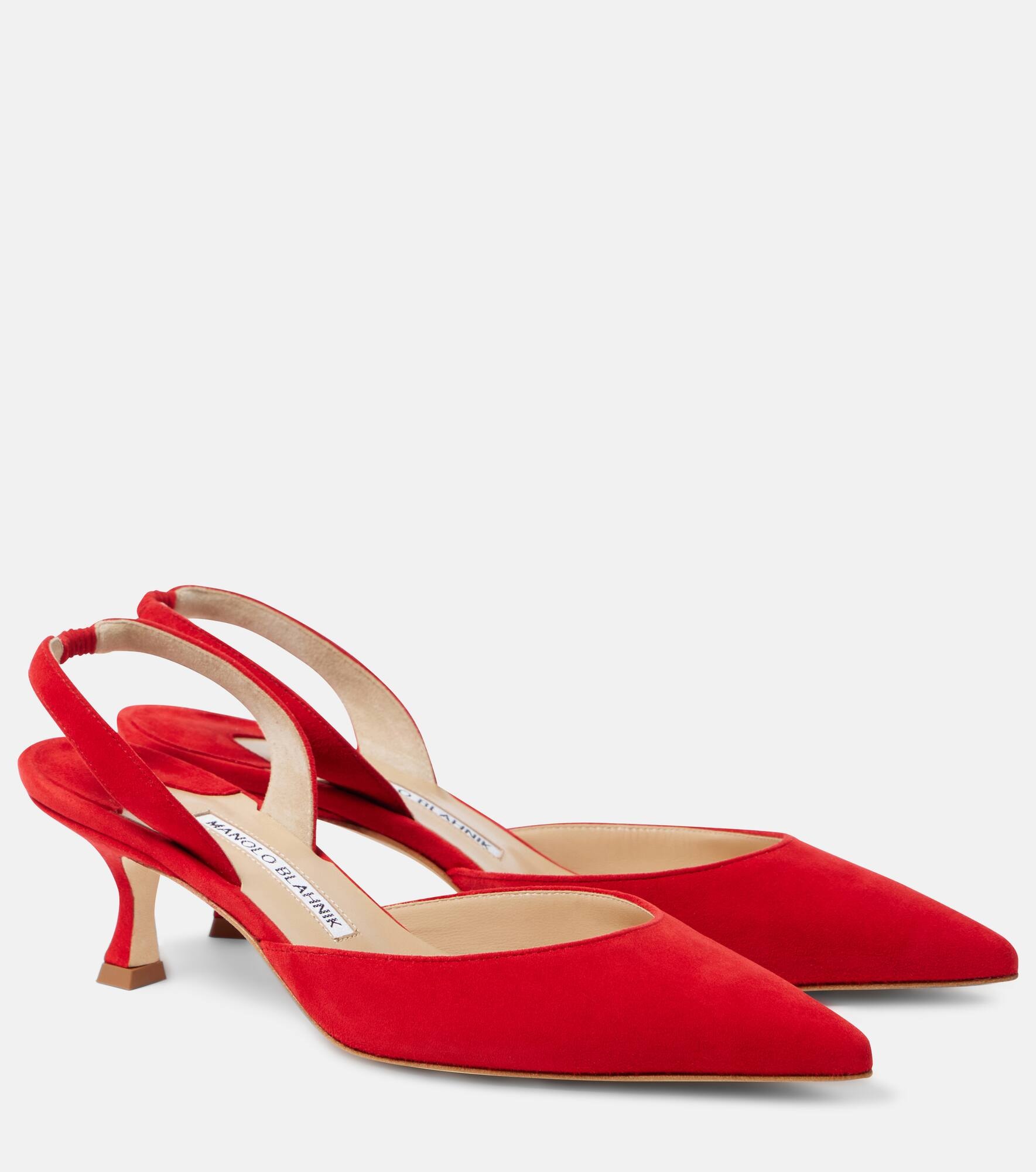 Carolyne Gala Val suede slingback pumps - 1