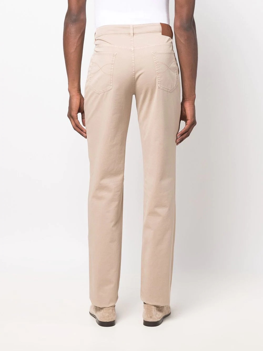 slim-cut chino trousers - 4