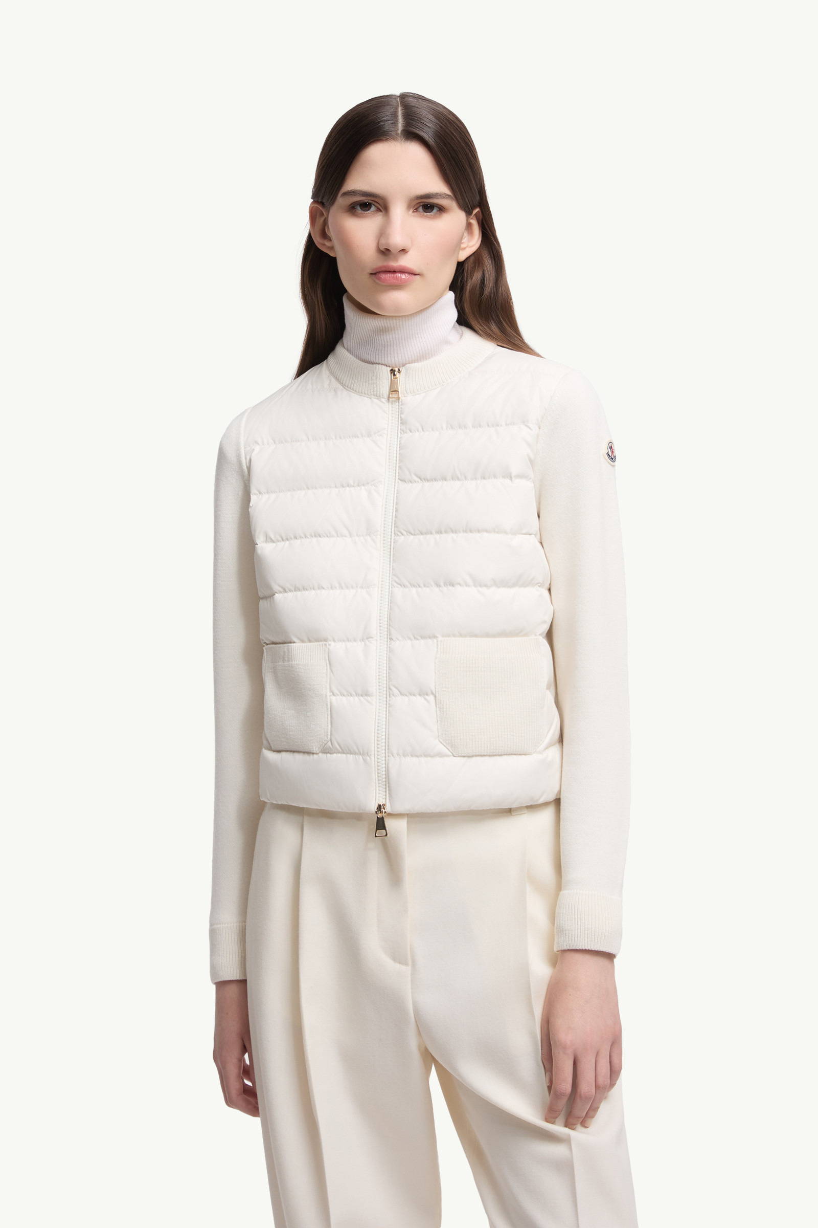 Padded Wool Zip-Up Cardigan - 3
