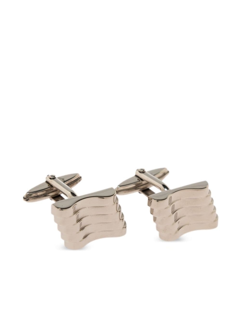 silver-tone cufflinks - 1