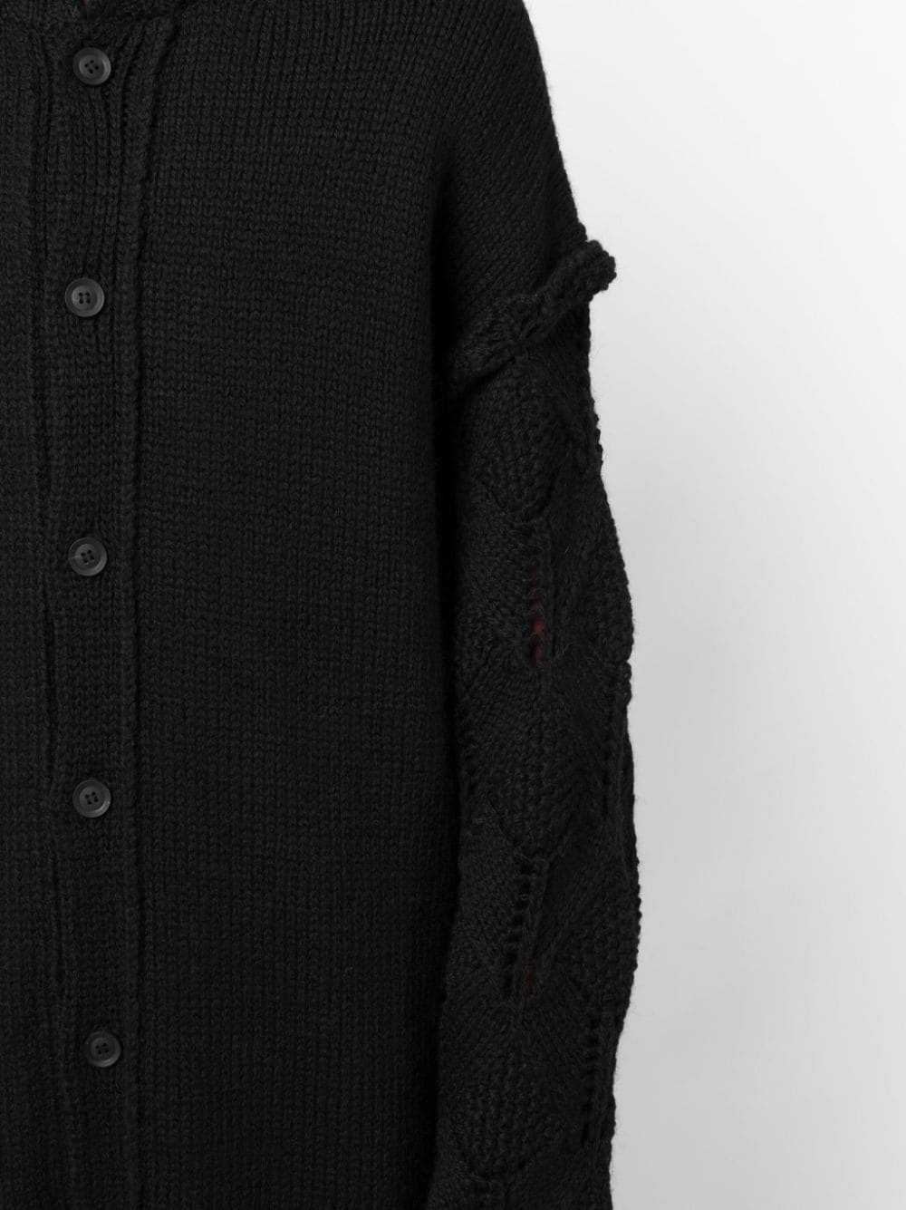 drop-shoulder wool cardigan - 5