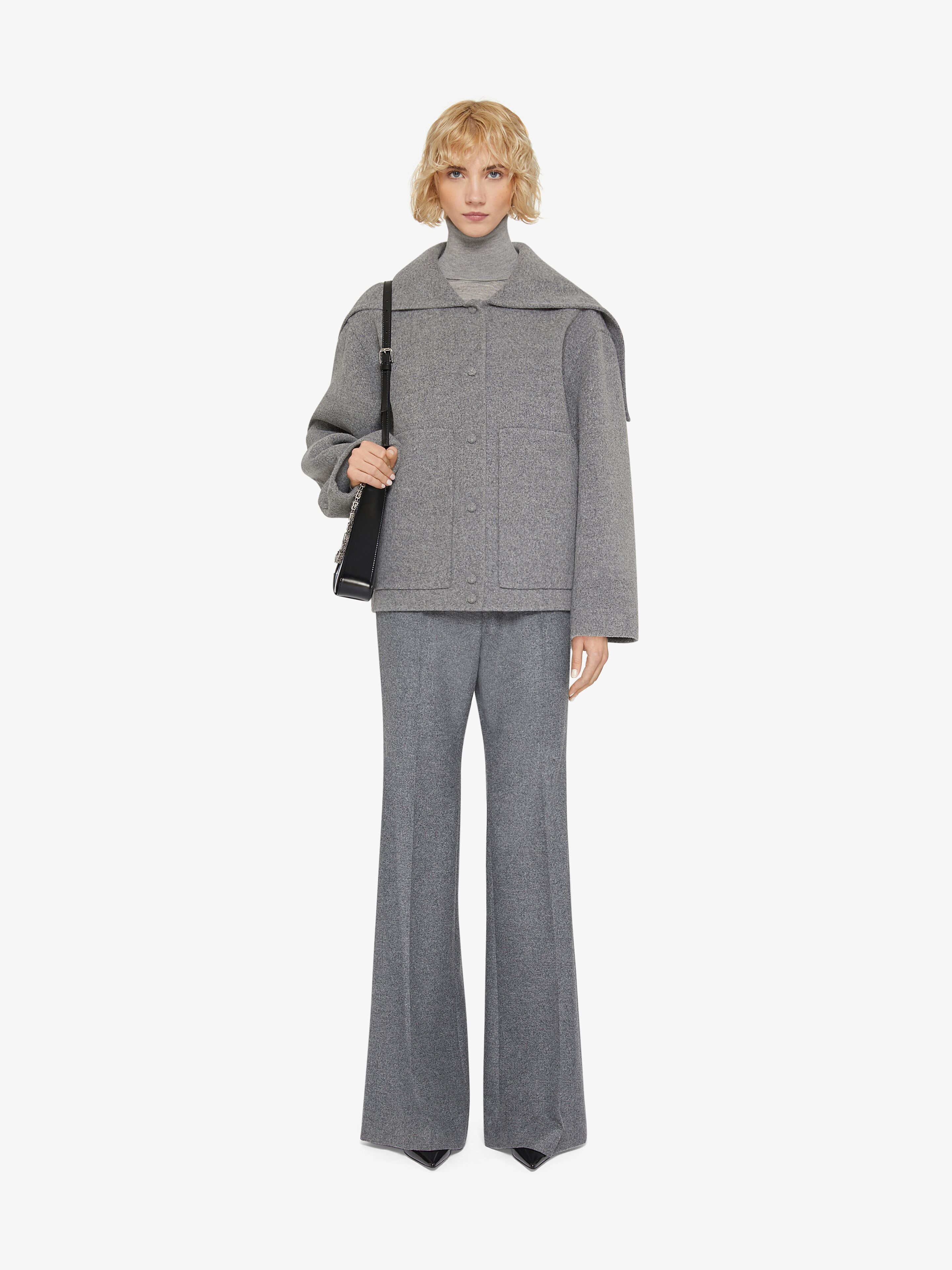 FLARE TAILORED PANTS IN WOOL FLANNEL - 2