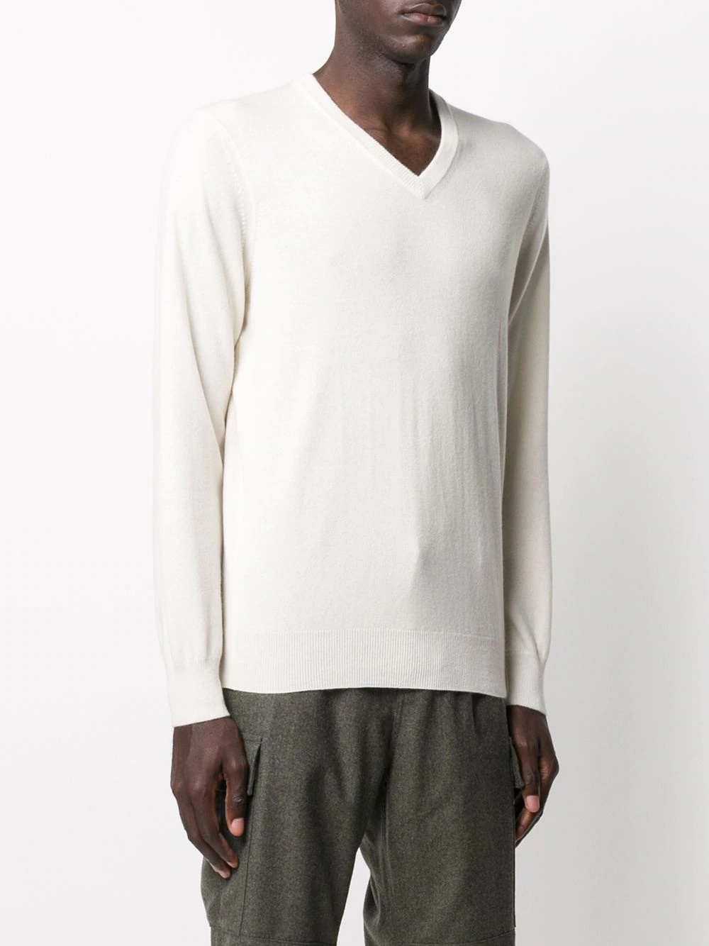 V-neck cashmere jumper - 3