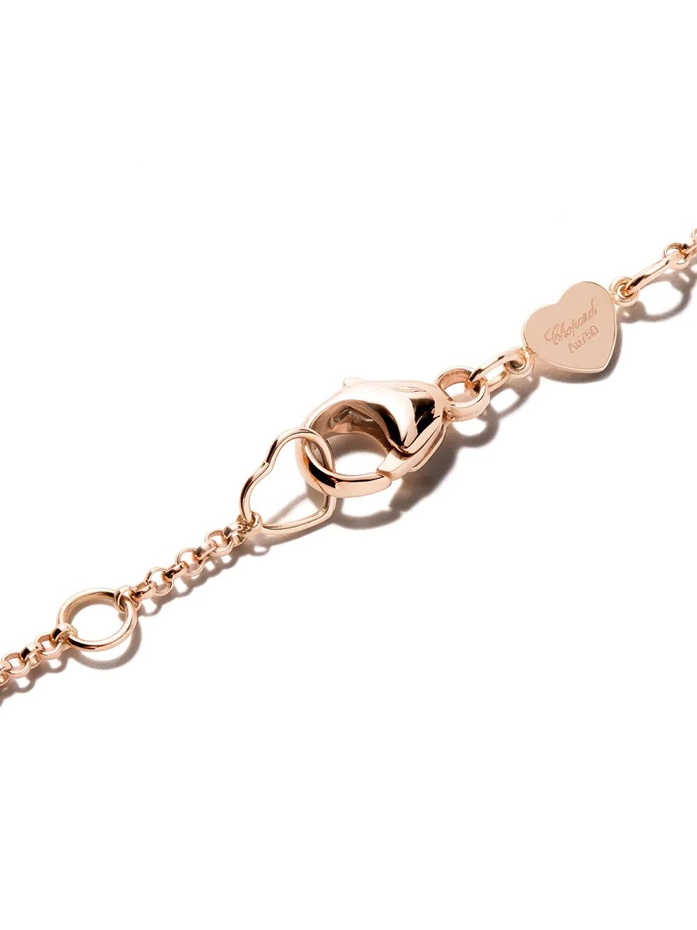 18kt rose gold Happy Hearts mother of pearl and diamond bracelet - 4