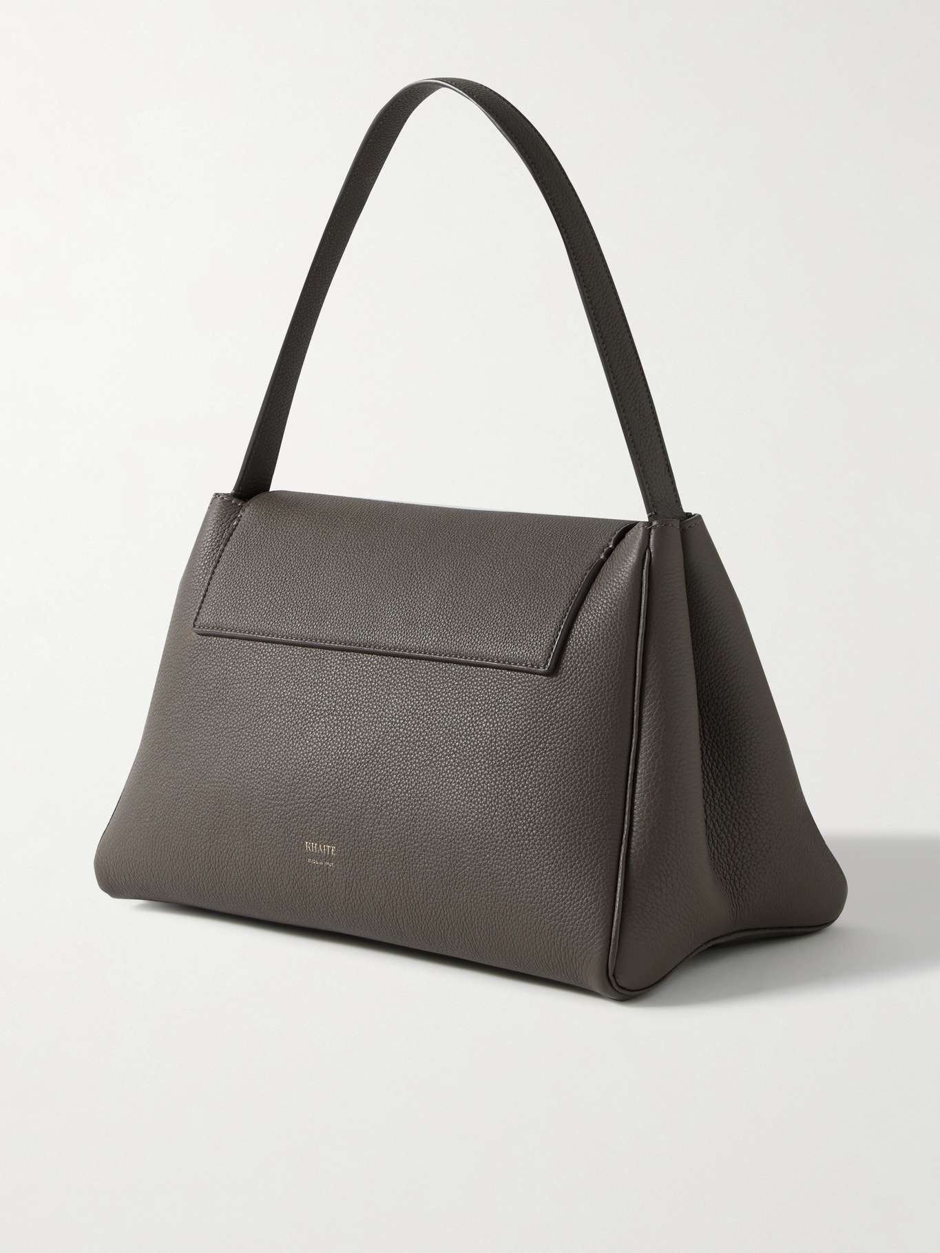 Audrey textured-leather shoulder bag Anthracite - 3
