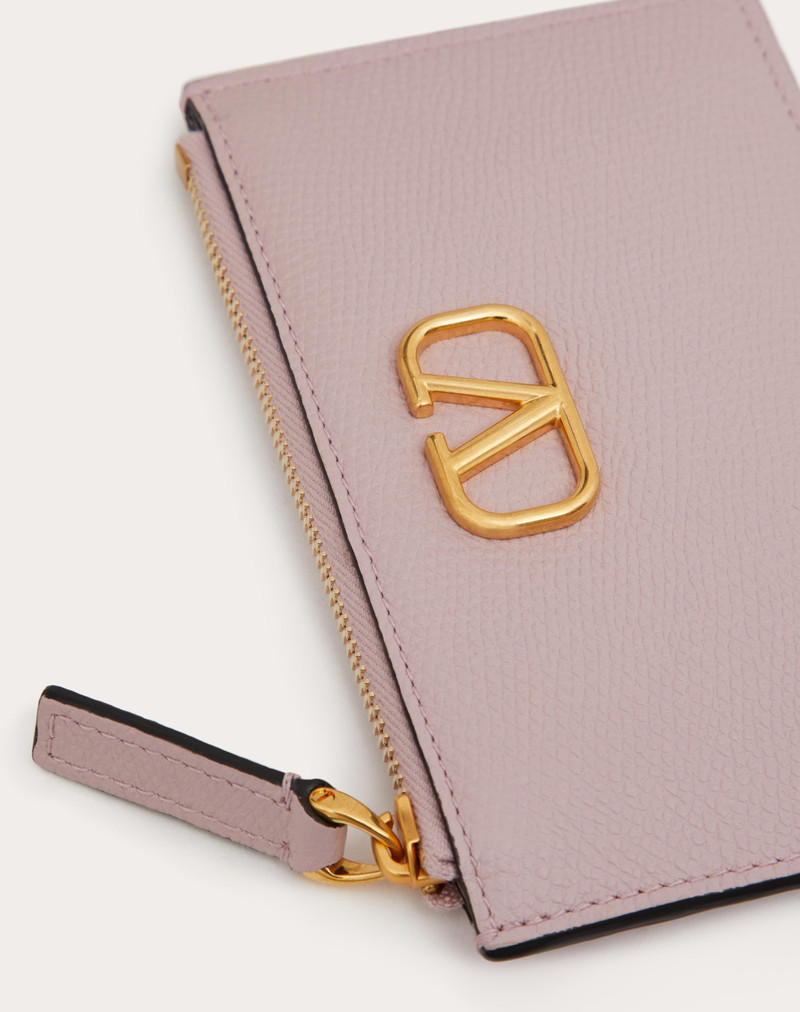 VLOGO SIGNATURE GRAINY CALFSKIN CARDHOLDER 2