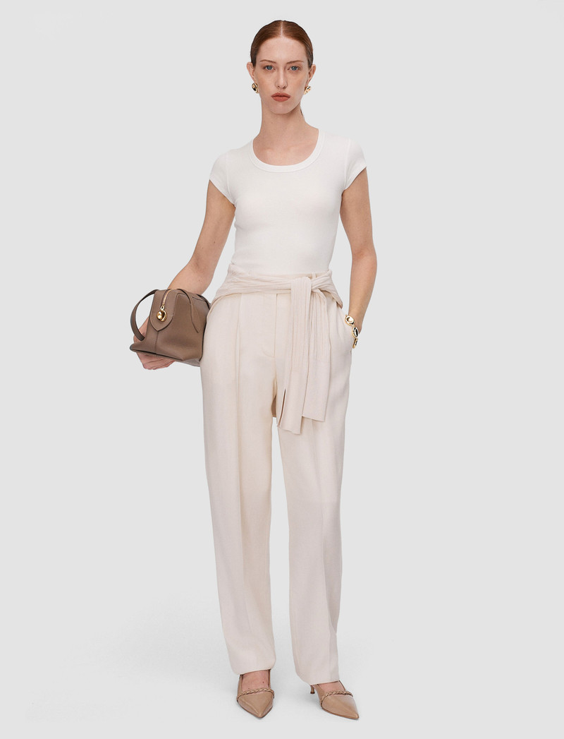 JOSEPH Saba Cotton Rib Top outlook