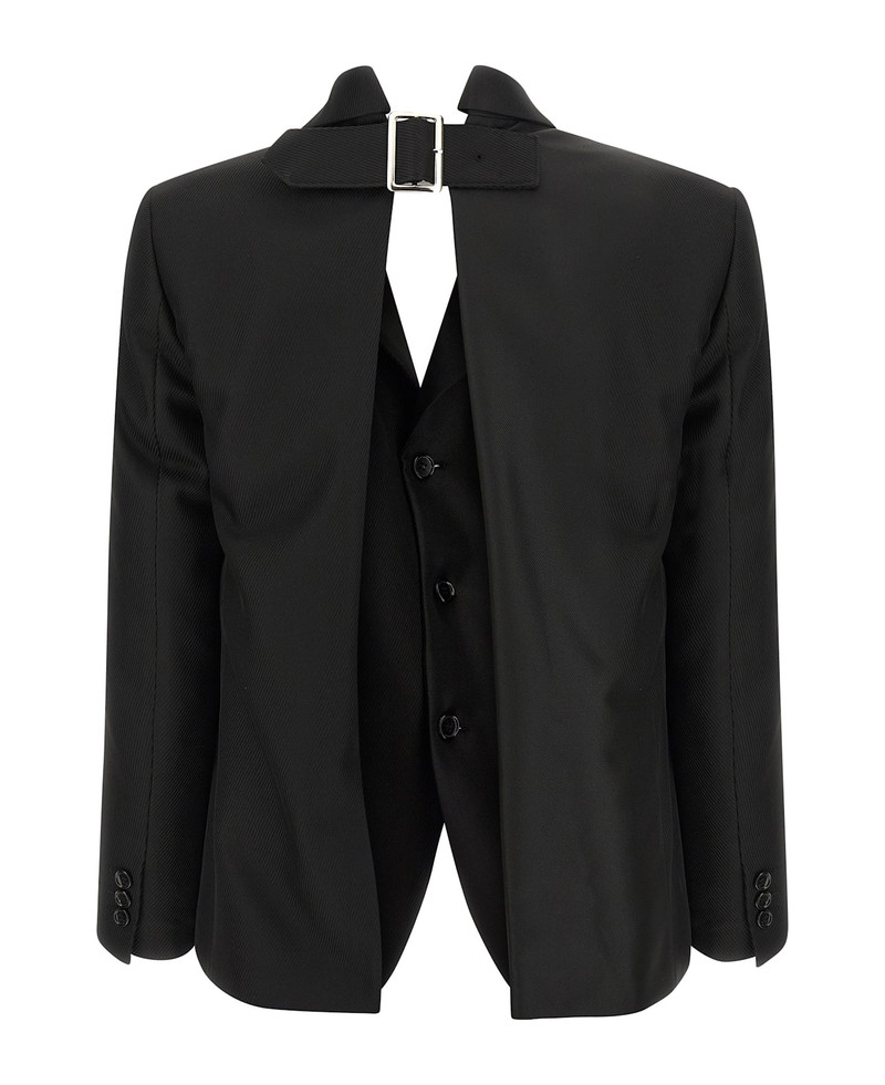 Comme Des Garçons Double Layer Effect Blazer outlook