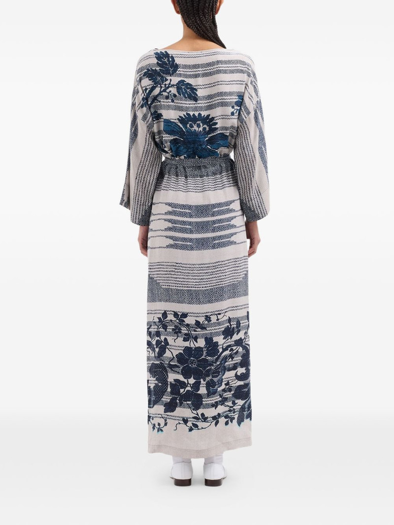 striped-pattern maxi dress 3