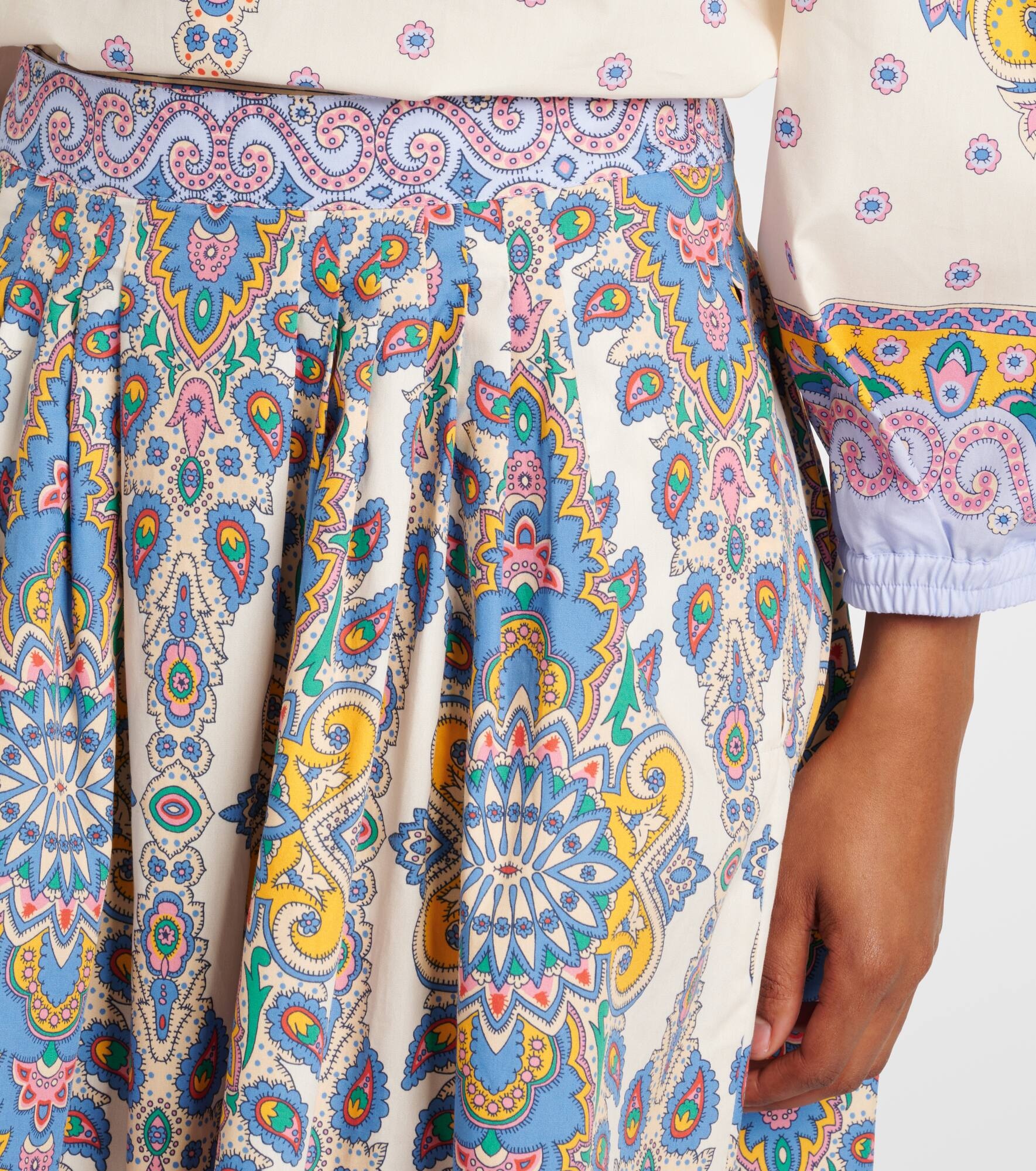 Paisley cotton midi skirt - 4