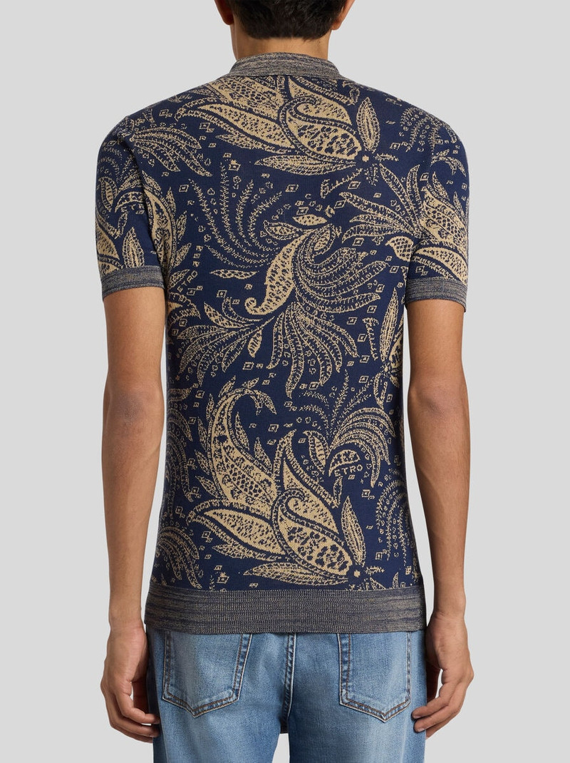 KNIT COTTON JACQUARD POLO SHIRT 4