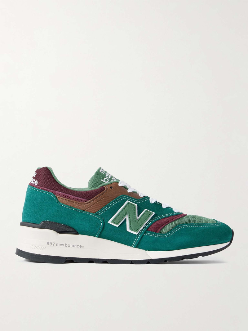 MiUS 997 Rubber-Trimmed Suede and Mesh Sneakers - 1