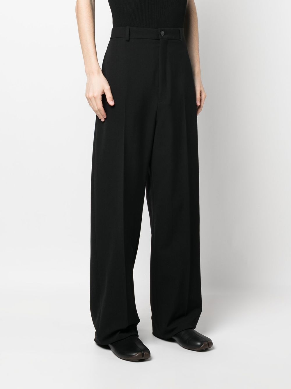 high-waisted straight-leg trousers - 3