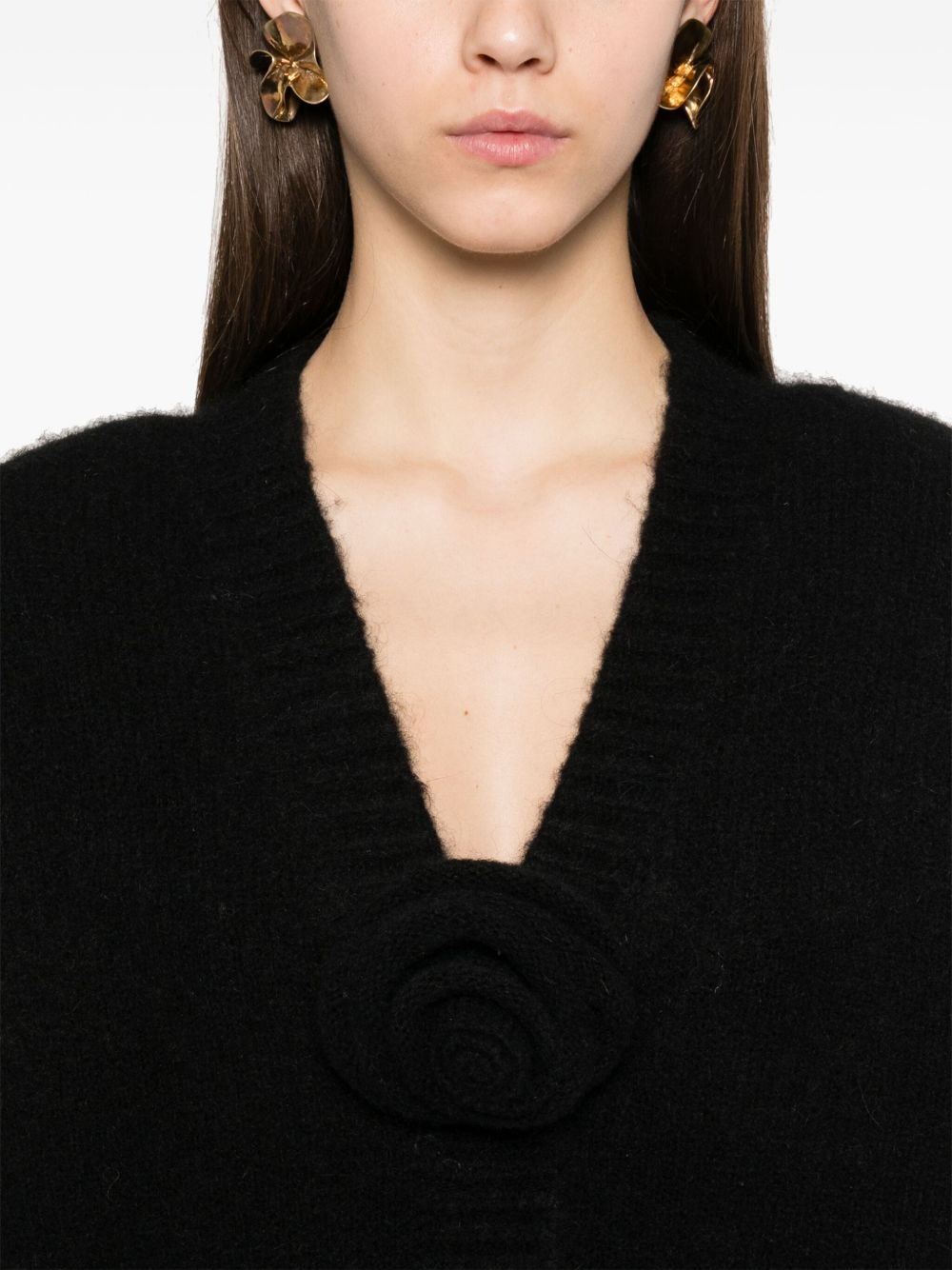 knitted cropped cardigan - 5