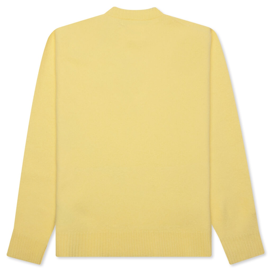 CREW KNIT SWEATER - LEMON - 2