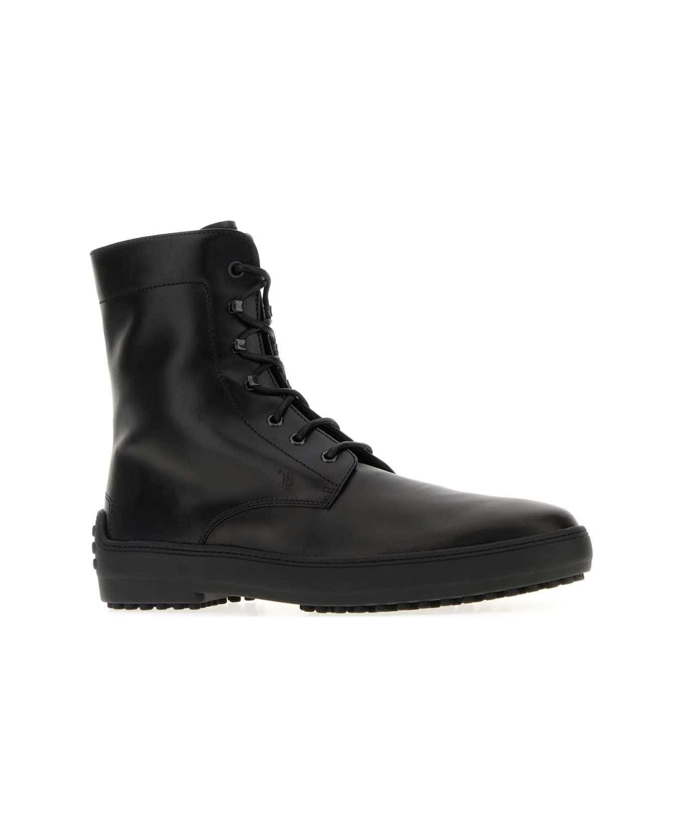 Black Leather Ankle Boots - 2