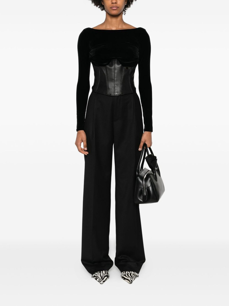 ELISABETTA FRANCHI velvet corset top outlook