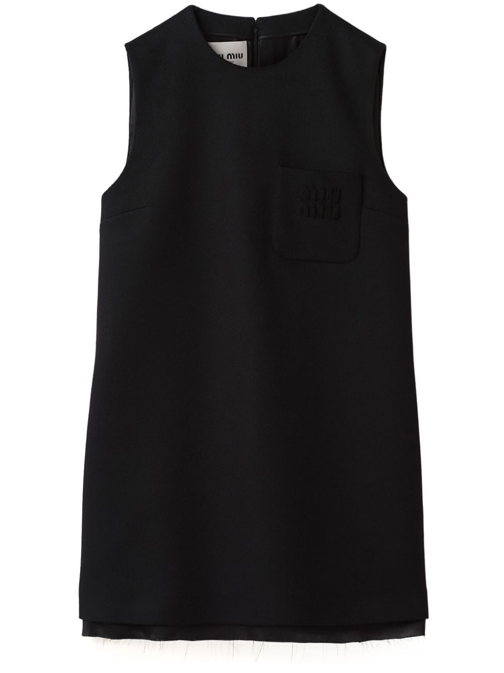 sleeveless wool minidress - 1