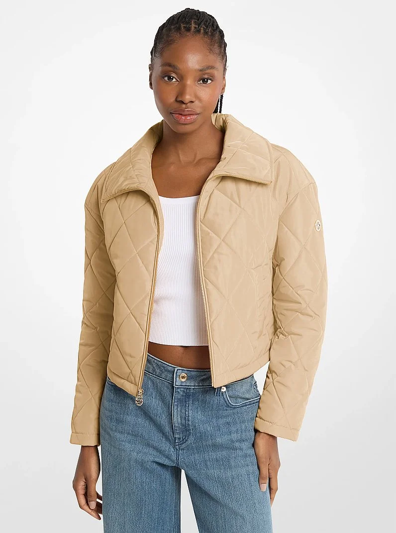 Cropped Quilted Jacket - 1
