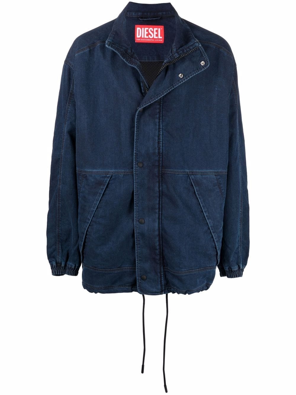 oversized denim bomber jacket - 1