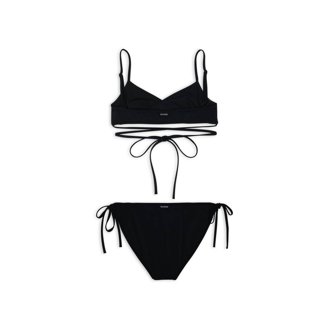 Women's Wrap Bikini Set in Black - 2