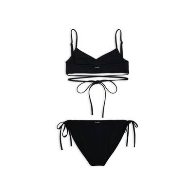 BALENCIAGA Women's Wrap Bikini Set in Black outlook