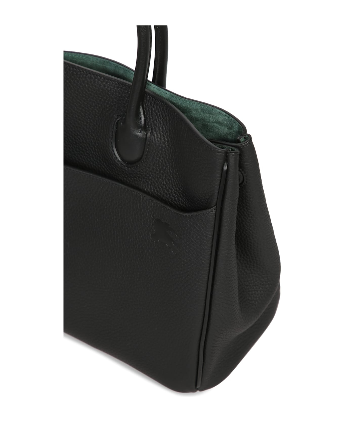 Black Leather Small Rocking Horse Handbag - 4