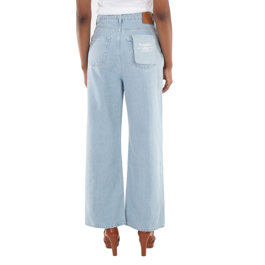 Nanushka Sun Bleach Josine Wide-Leg Denim Jeans - 5