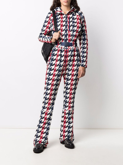 PERFECT MOMENT Star houndstooth-print jumpsuit outlook