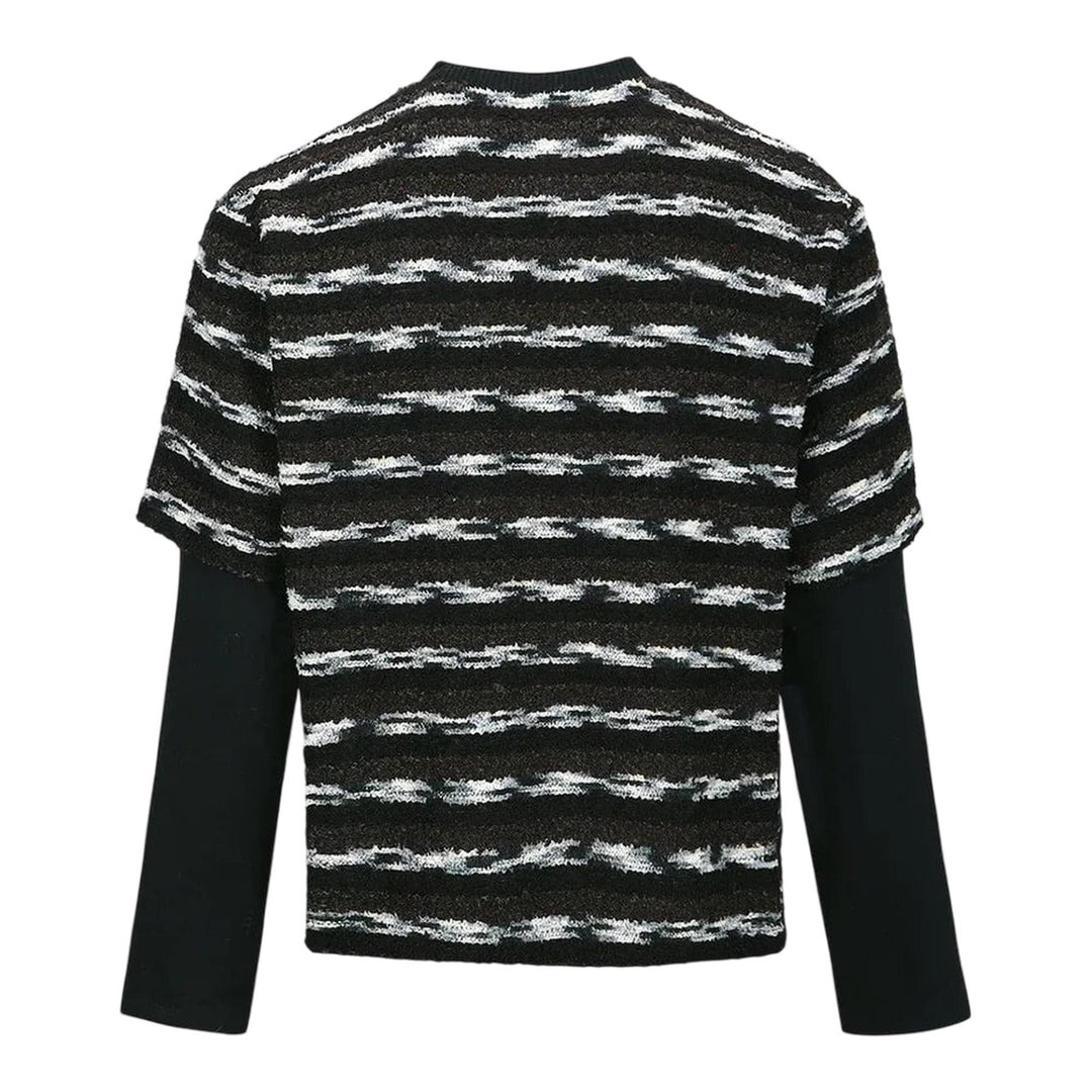 Unisex Stripe Layered Sweater - 3