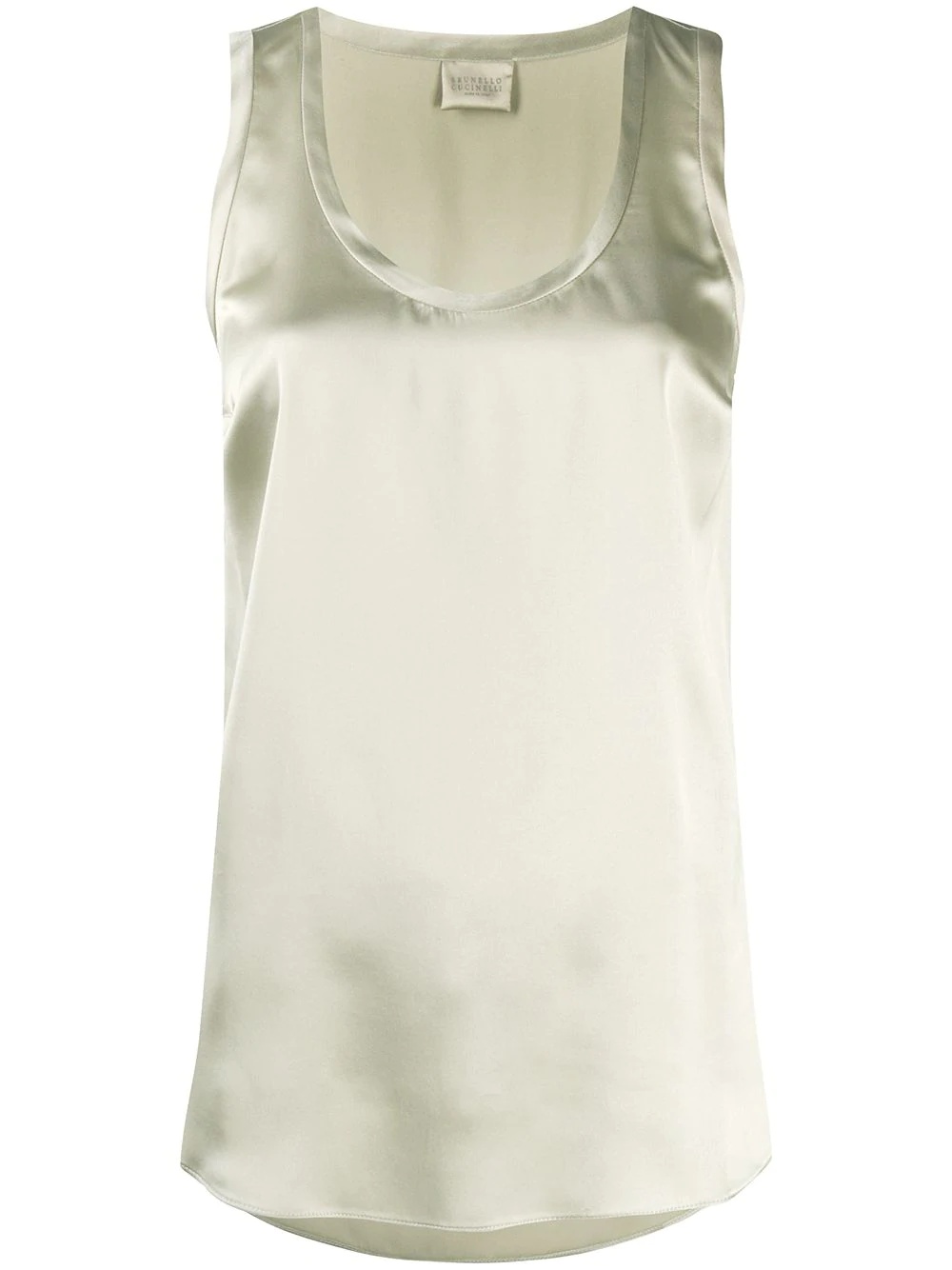 scoop neck sleeveless top - 1