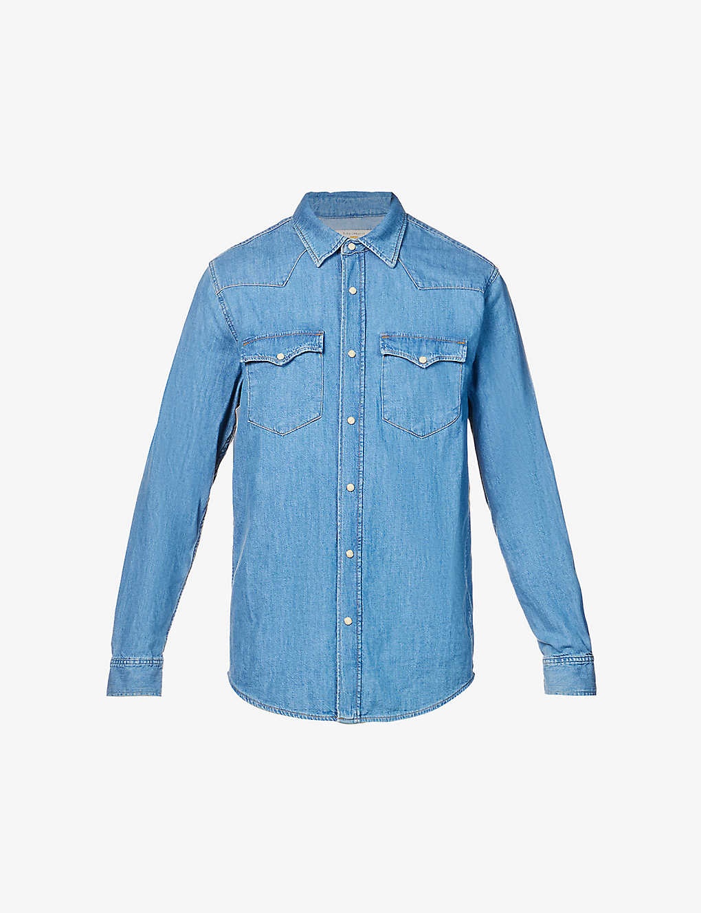 George flap-pocket denim shirt - 1