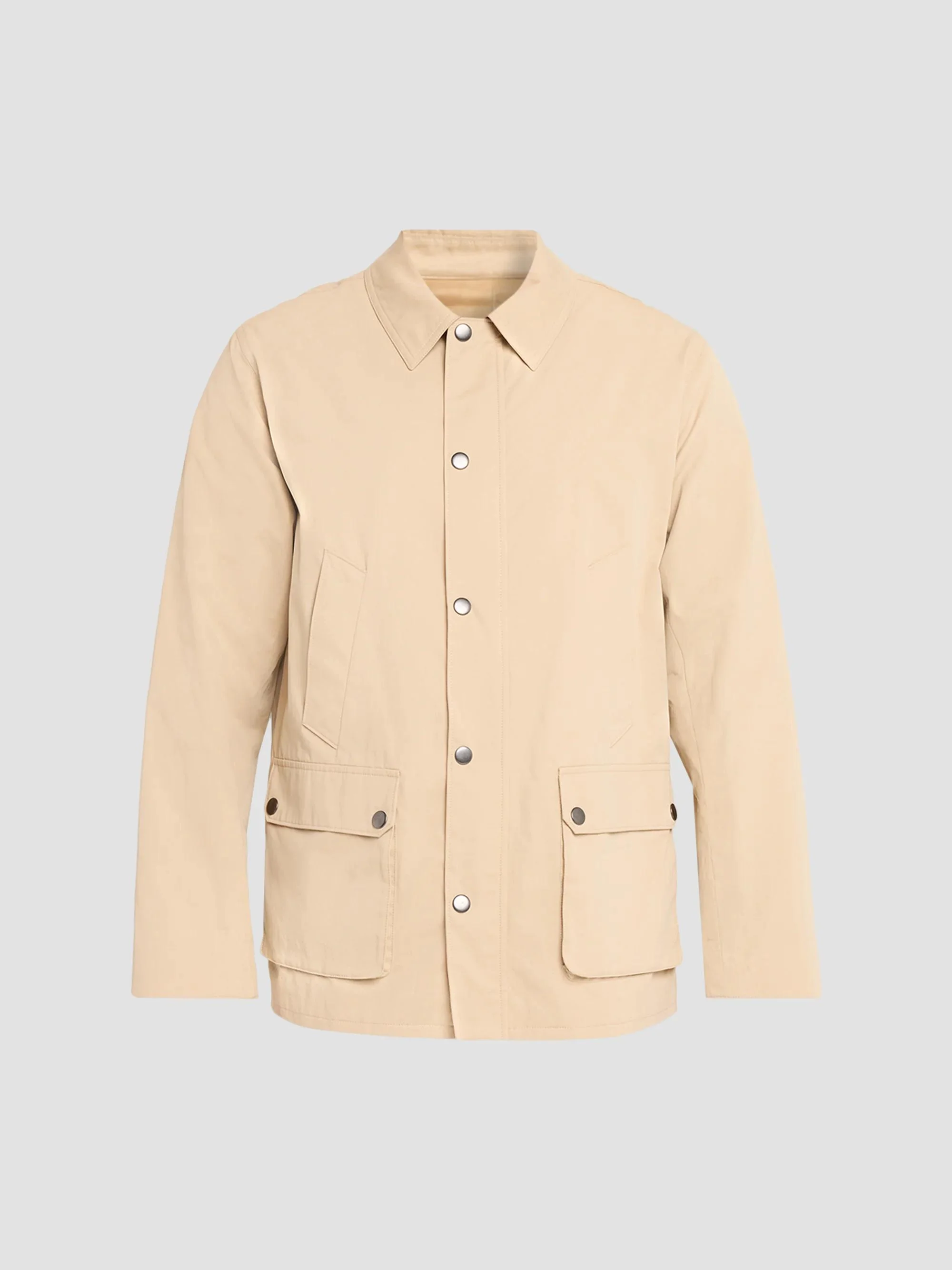 Men's Cotton Barn Jacket - Beige - 1