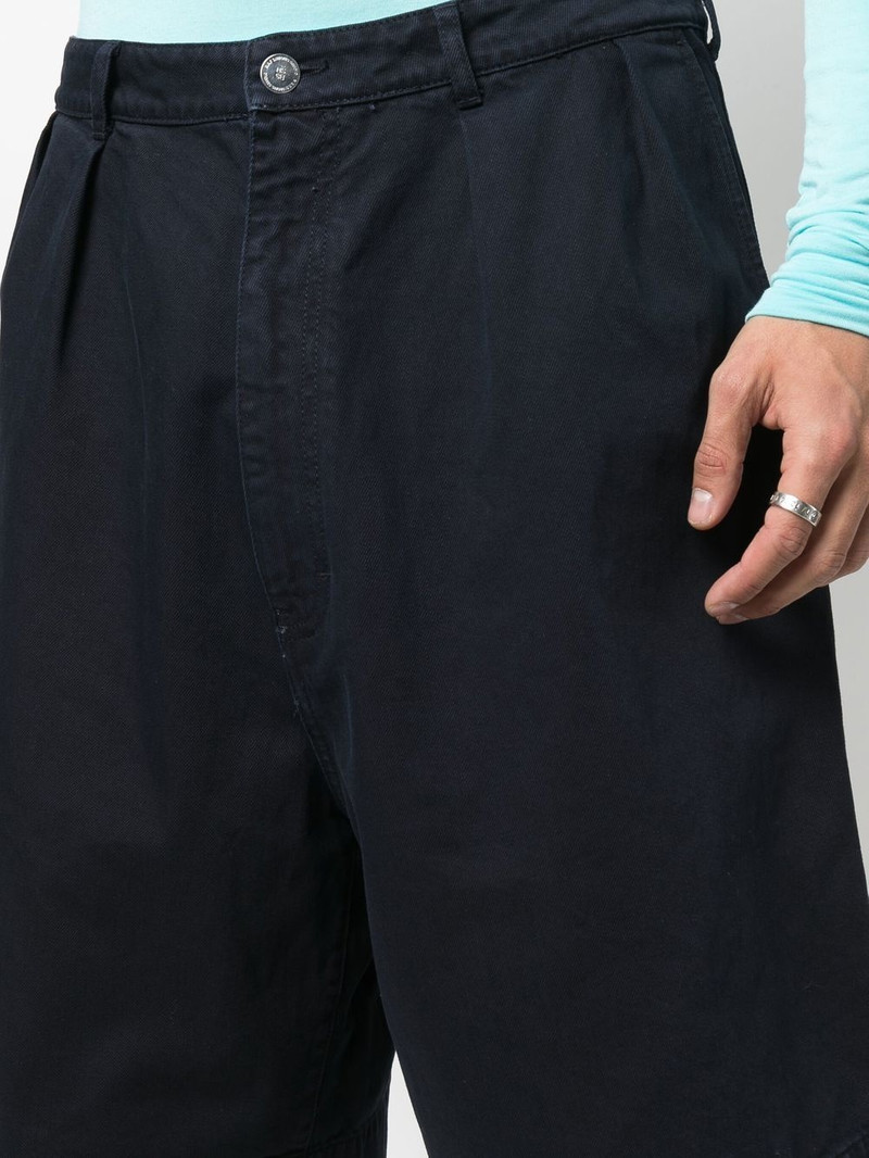 pleat-detail cotton Bermuda shorts 5