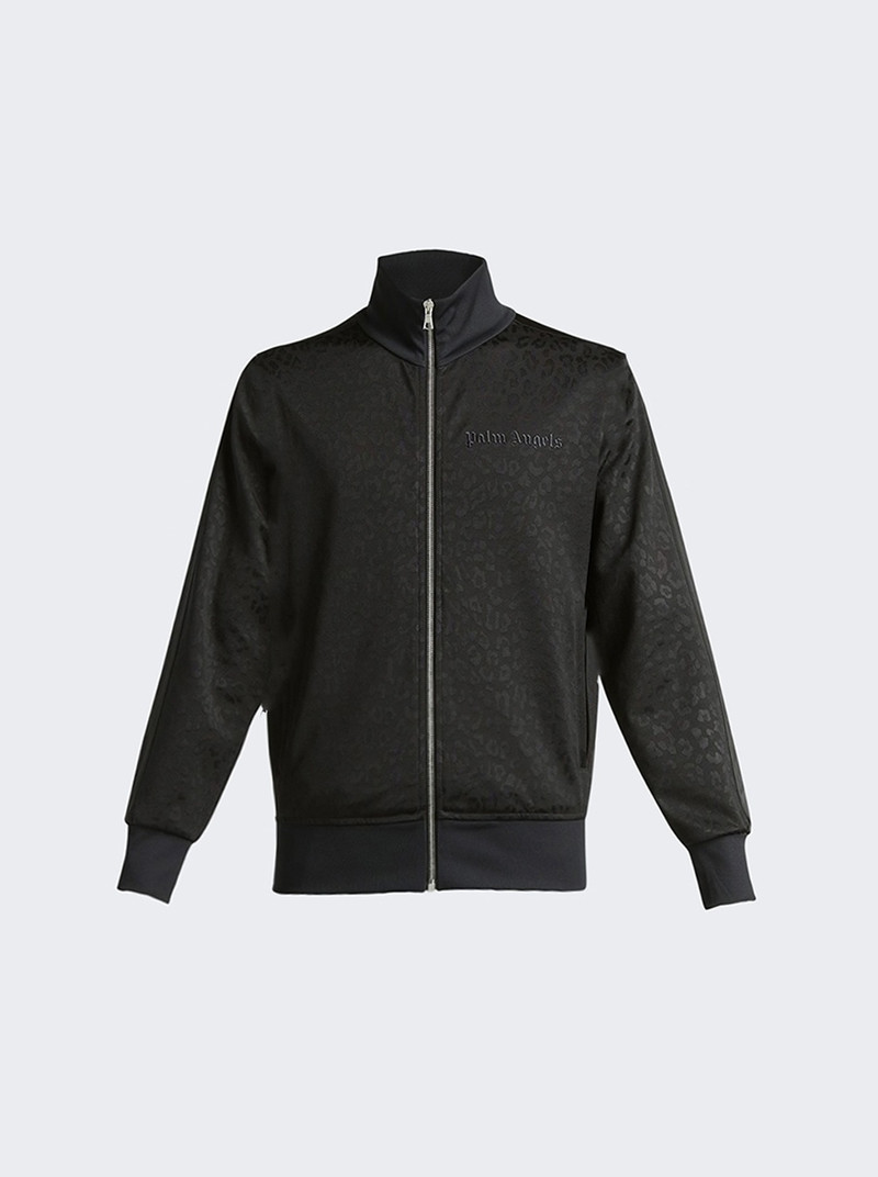 Tuxedo Leopard Track Jacket Black And White - 1