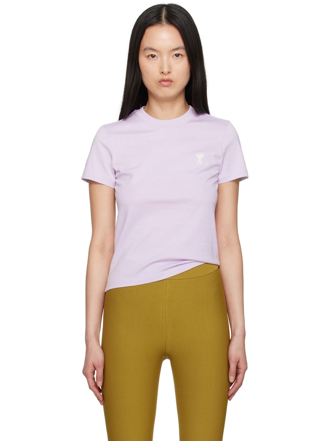 Purple Cotton Cropped T-shirt - 1